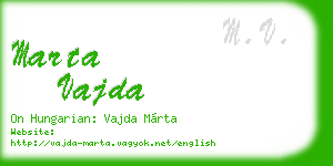 marta vajda business card